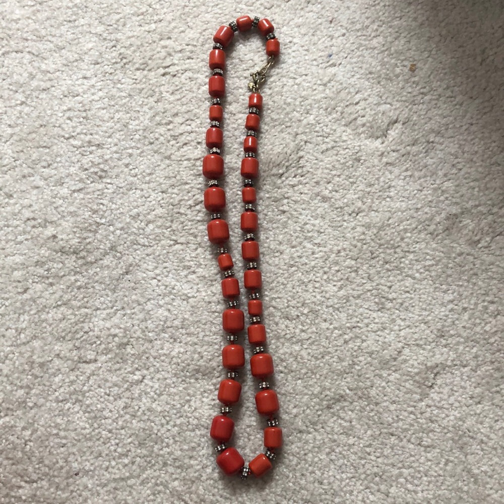 JCrew Red Beaded Necklace